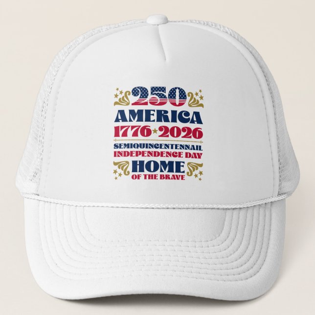 Modiga amerikans hem 250 patriotiska keps (Framsida)