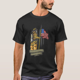 Modiga amerikanska brandsläckardagen t shirt
