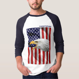 Modiga amerikanska Eagle, USA flagga, Patriotic T Shirt