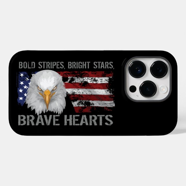 Modiga amerikanska Hearts Fodral-Mate iphone case (Baksida (horisontell))