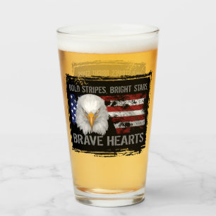 Modiga amerikanska Hearts Glaskopp