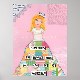 Modiga flickor - konst för flickor och kvinnor poster