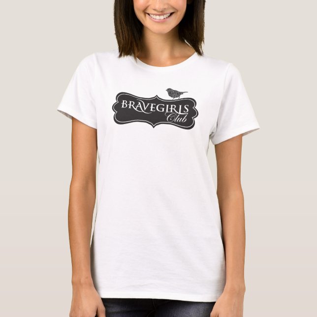 Modiga flickor mufde Long utslagsplatsen T-shirt (Framsida)