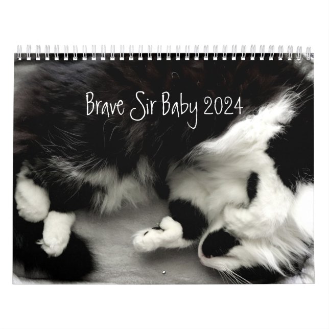 Modiga Herr Baby Tuxedo Cat Kalender (Omslag)