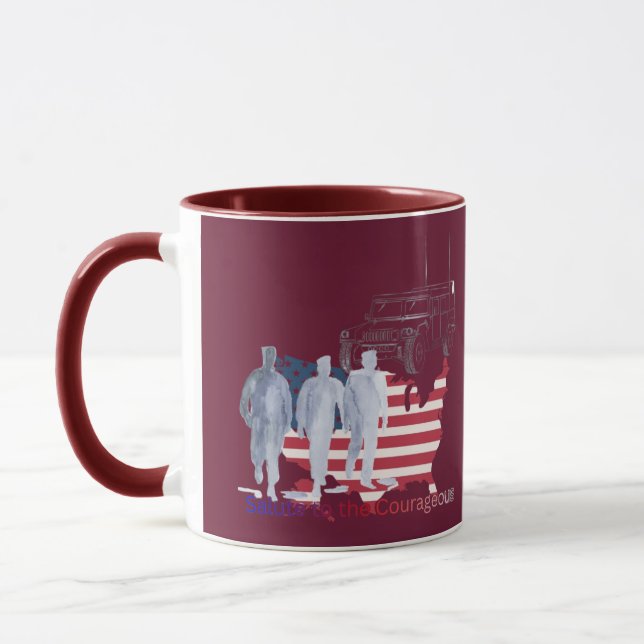 Modiga hjärtan maroon mugg (Vänster)