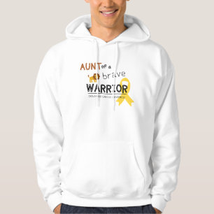 modiga krigare vid moster, barn- och barncancer hoodie