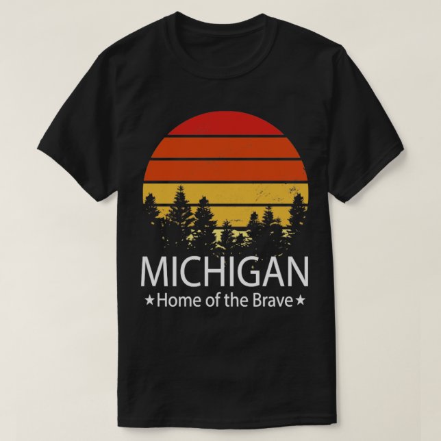Modiga Michiganstatens Michiganhem T Shirt (Design framsida)