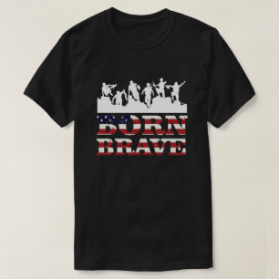 Modiga militära USA flagga T Shirt