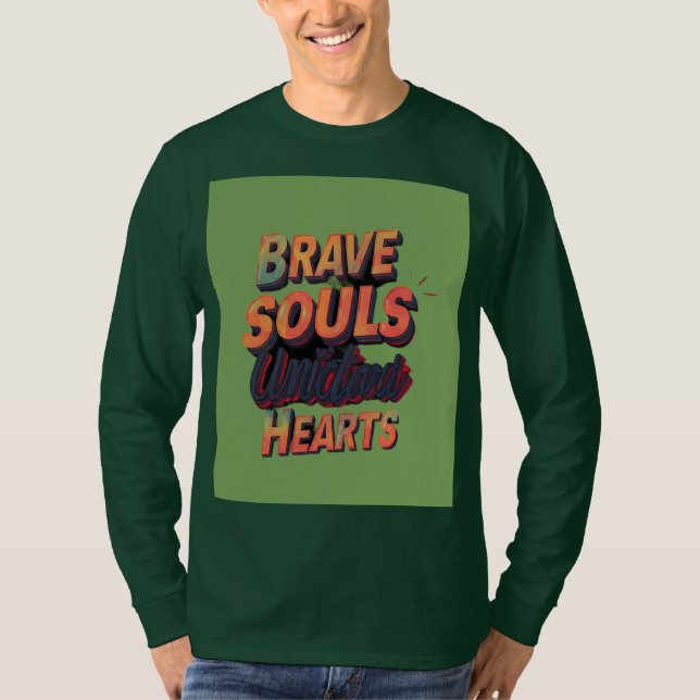 "Modiga själar United Hearts." T Shirt (Framsida)