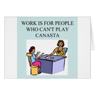 modiga spelare för canasta) hälsningskort