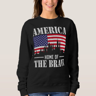 Modiga USA flagga:s amerikanska hem T Shirt
