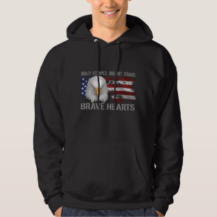 Modigare amerikanska hjärtan hoodie
