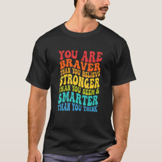 Modigare än du tror att inspirationsretro Vågigt R T Shirt