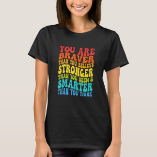 Modigare än du tror Inspirerande Retro Vågigt R T Shirt