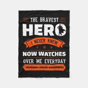 Modigare Hero jag kände aldrig till Leukemi Cancer Fleecefilt