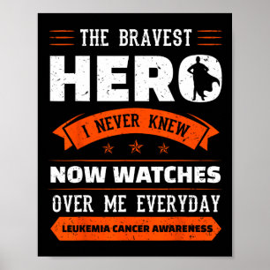 Modigare Hero jag kände aldrig till Leukemi Cancer Poster