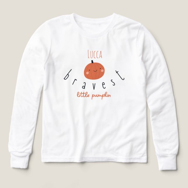 modigare lilla Anpassningsbar-Långärmaden för små  T Shirt (Design framsida)