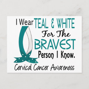 Modigare person i Cervical Cancer Vykort