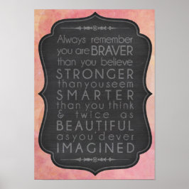 Modigare smartare och snygg inspiration poster