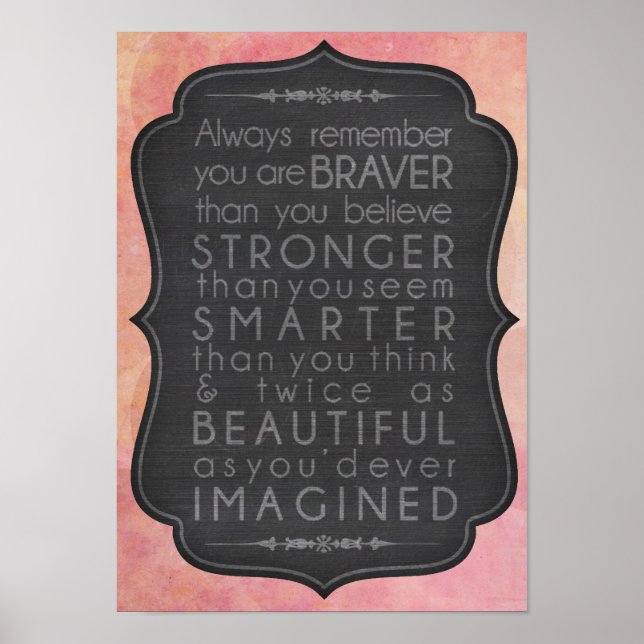 Modigare smartare och snygg inspiration poster (Framsidan)