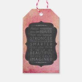 Modigare smartare och snygg inspiration presentetikett