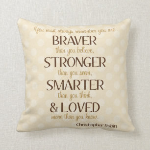 Modigare, starkare, smartare Dikt Nursery Pillow Kudde