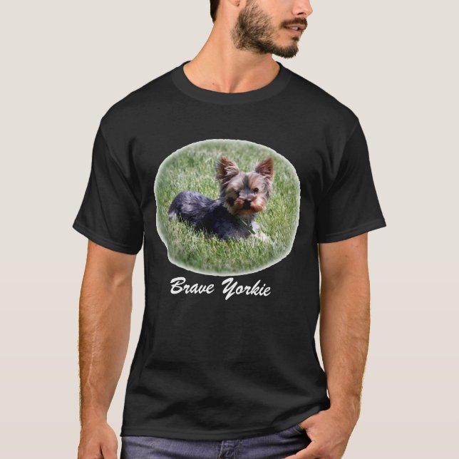 Modigare Yorkie Hund T-Shirt (Framsida)