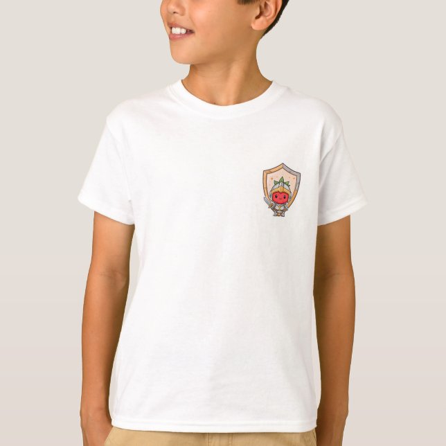 Modige Små Jordgubbsriddare Barn T Shirt (Framsida)