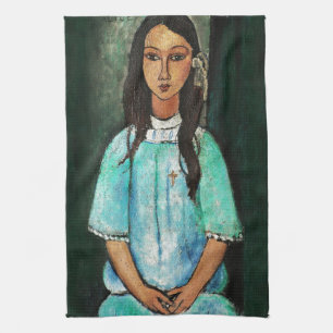 Modigliani Alice Vintage Fine Art Painting Kökshandduk