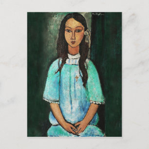 Modigliani Alice Vintage Fine Art Painting Vykort