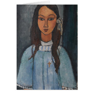 Modigliani Amedeo porträtt Hälsningskort