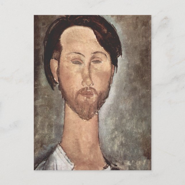 Modigliani Amedeo Porträtt Vykort (Framsida)