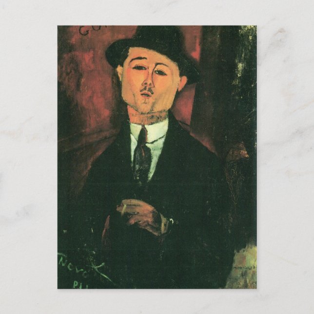 Modigliani Amedeo Porträtt Vykort (Framsida)