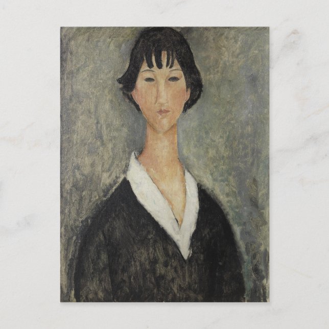 Modigliani Amedeo Porträtt Vykort (Framsida)