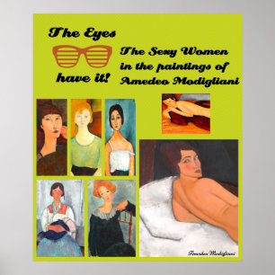 Modigliani Art Collage Poster