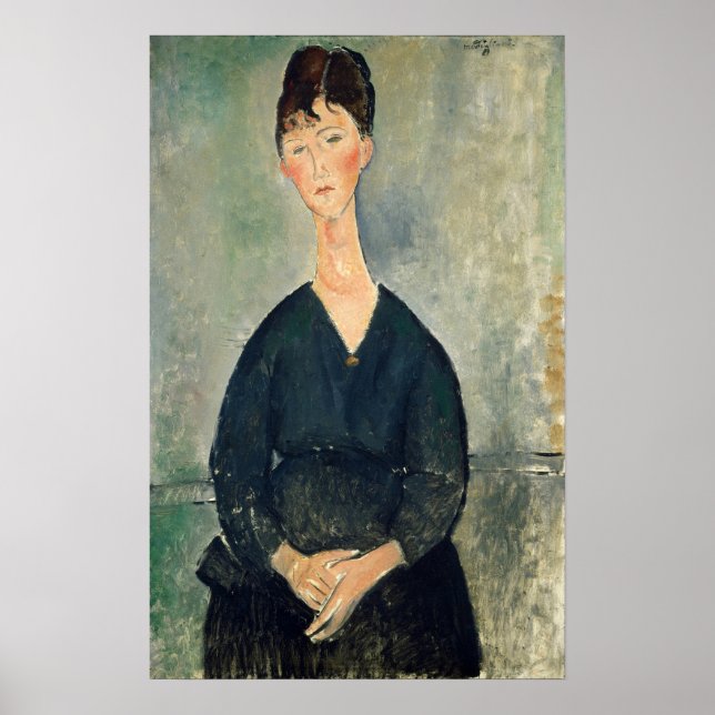 Modigliani - Cafésångerska 1917 Poster (Framsidan)