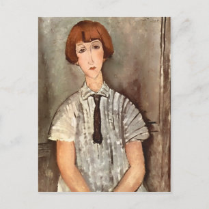 Modigliani Flicka med blus Vykort