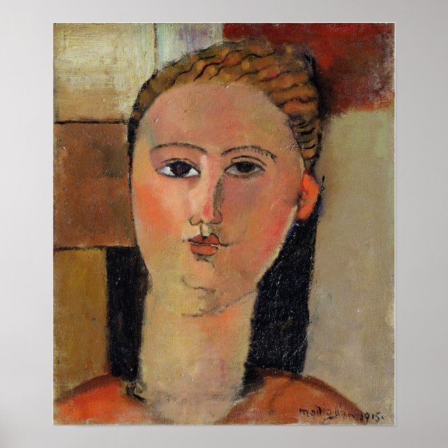 Modigliani - Girl with Red Hair 1915 Poster (Framsidan)