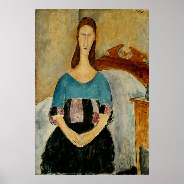 Modigliani - Jeanne Hebuterne 1919 Poster (Framsidan)
