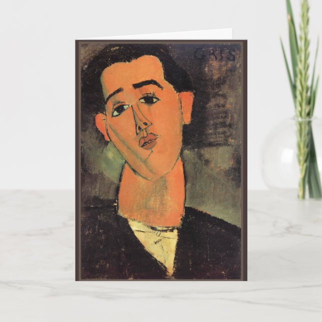 Modigliani - Juan Gris Porträtt Kort (Framsida)