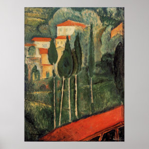 Modigliani - Landscape Southern France 1919 Poster