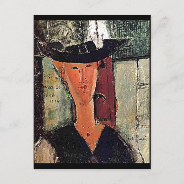 Modigliani - Madame Pompadour porträtt Vykort (Framsida)
