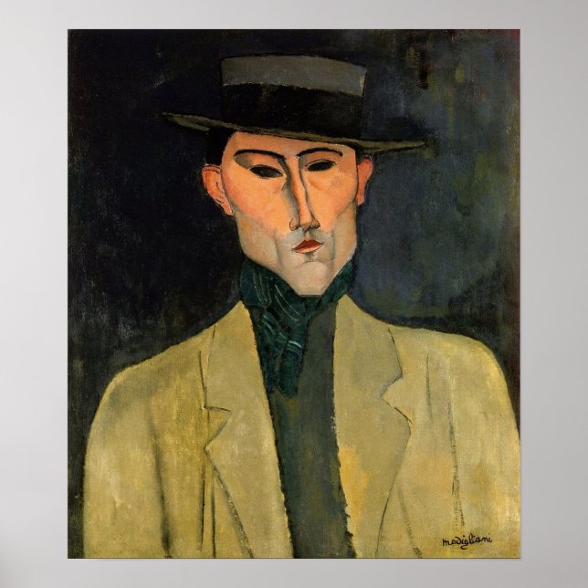 Modigliani - Man med Hat 1915 Poster (Framsidan)