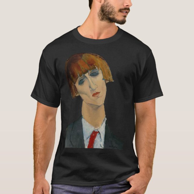 Modigliani Portrait de Femme Peinture T Shirt (Framsida)