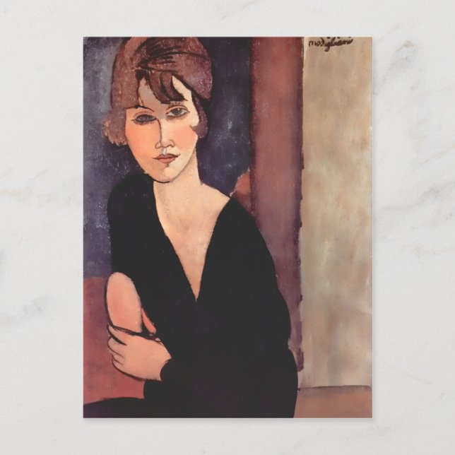 Modigliani Porträtt av Madame Reynouard Vykort (Framsida)