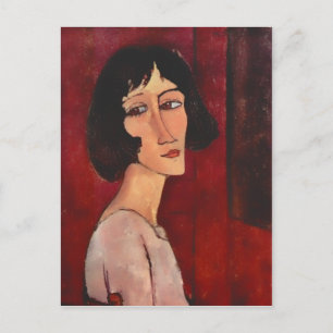 Modigliani porträtt av Magherita Vykort