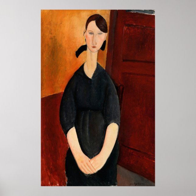 Modigliani - Porträtt av Paulette Jourdain 1919 Poster (Framsidan)