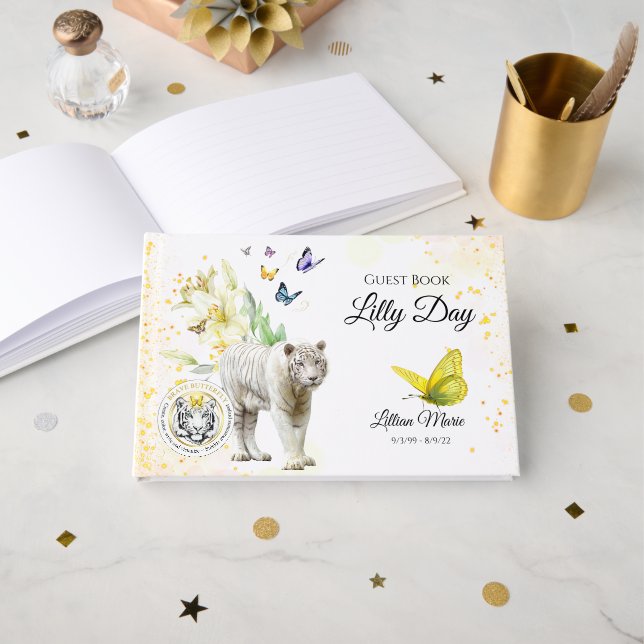 Modigt fjärosprojekt Anpassa fotomeddelande Gästböcker (Framsida öppen)