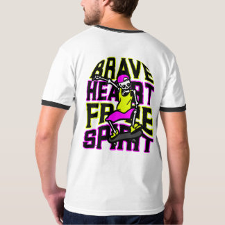 Modigt hjärta, fri ånd t shirt