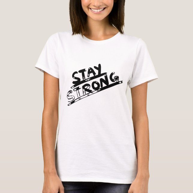 Modigt hjärta: Håll dig stark - Design för stöd oc T Shirt (Framsida)